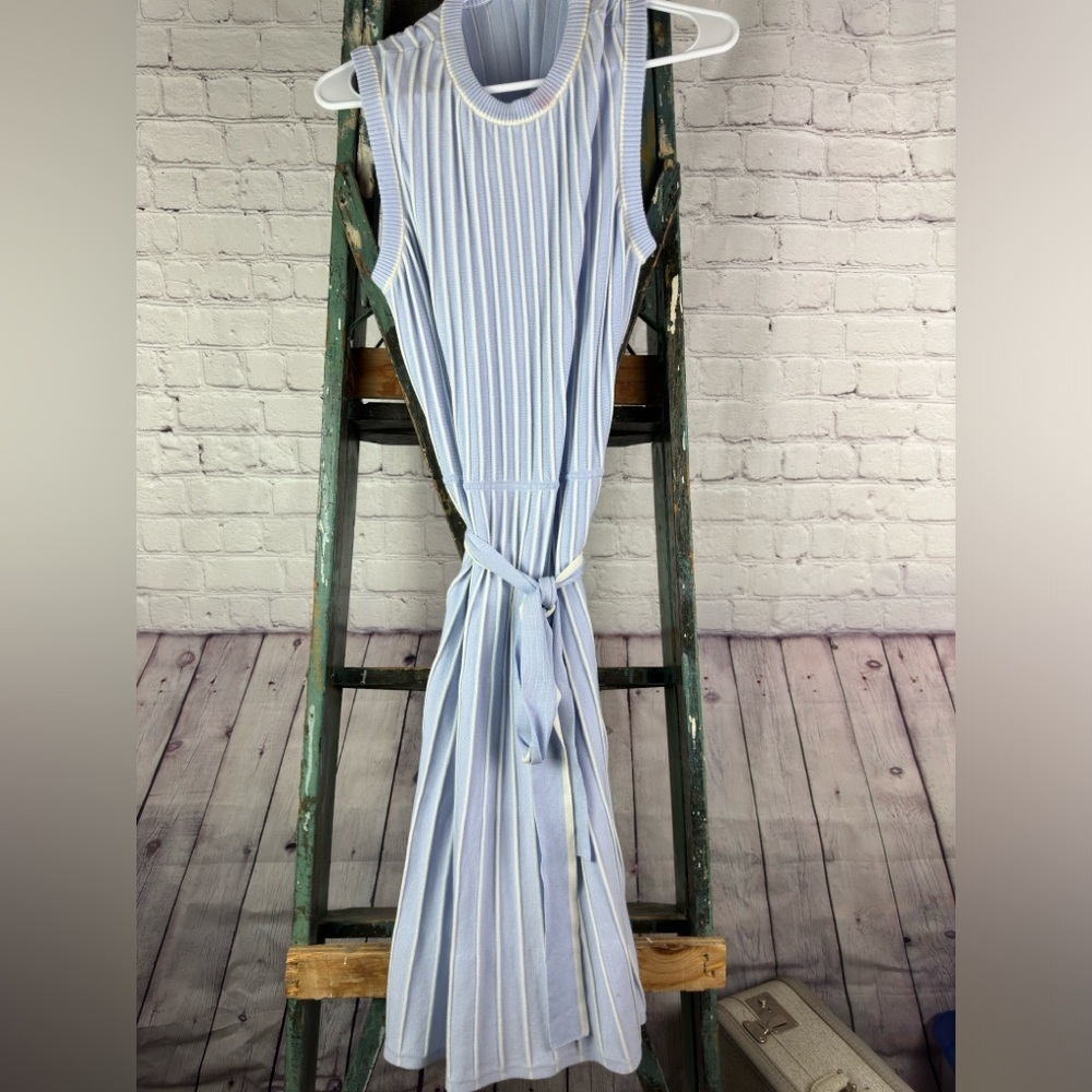 Harper Rose Blue and white stripe dress medium